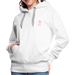 Lake Michigan Beach Club Women’s Premium Hoodie – White with Coral Logo - white