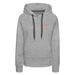 Lake Michigan Beach Club Women’s Premium Hoodie – Heather Gray with Coral Logo - heather grey