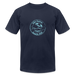 Lake Huron Beach Club Unisex Jersey T-Shirt – Soft Teal Logo | Bella + Canvas - navy