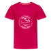 Lake Huron Beach Club Kids’ T-Shirt – White Logo | Soft Cotton Tee - dark pink