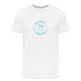 Lake Michigan Beach Club™ Men’s Premium Tee – White with Teal Logo - white