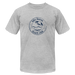 Lake Huron Beach Club Unisex Jersey T-Shirt – Navy Logo | Bella + Canvas - heather gray