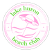 Lake Huron Beach Club Sticker – Pink & Green | Durable Vinyl - white matte