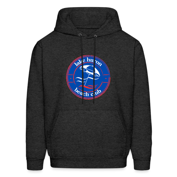Lake Huron Beach Club™ Hoodie – Fresh Coast Prep (Red, White & Blue) - charcoal grey