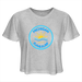 Michigan Sun & Surf™ Women's Cropped Tee – Flowy Retro Summer Fit - heather gray