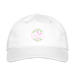 Lake Michigan Beach Club Organic Baseball Cap – Pink & Green Logo - white
