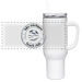 Lake Michigan Beach Club™ 40 oz Travel Tumbler – White with Navy Logo - white