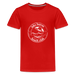 Lake Huron Beach Club Kids’ T-Shirt – White Logo | Soft Cotton Tee - red