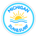 Michigan Sun & Surf  Sticker – Premium Vinyl Decal - white matte