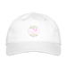 Lake Huron Beach Club Organic Baseball Cap – Pink & Green Logo - white