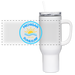 Michigan Sun & Surf™ 40 oz Travel Tumbler – Hydrate in Retro Style - white