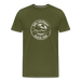 Lake Michigan Beach Club™ Men’s T-Shirt – White Logo - olive green