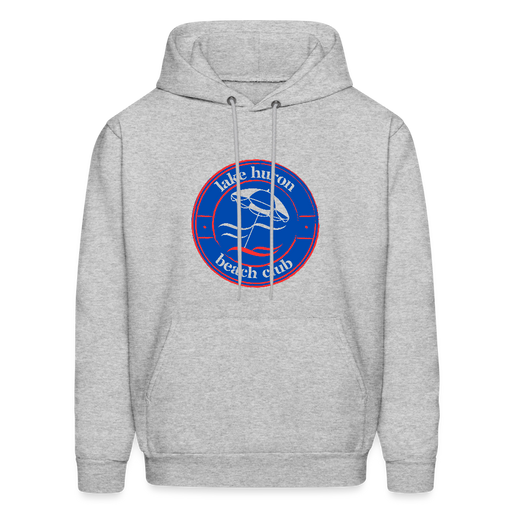 Lake Huron Beach Club™ Hoodie – Fresh Coast Prep (Red, White & Blue) - heather gray