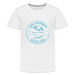 Lake Michigan Beach Club™ Kids' Premium Tee – White with Aqua Logo - white