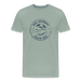 Lake Michigan Beach Club™ Men’s T-Shirt – Navy Logo - steel green