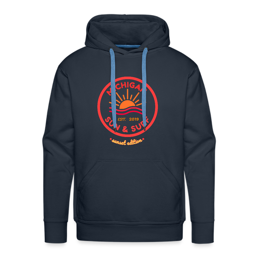 Michigan  Sun & Surf  Sunset Edition Premium Hoodie – Cozy Unisex Sweatshirt - navy