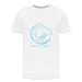 Lake Superior Surf Club Premium Unisex T-Shirt – Aqua Logo | Wild. Wavy. Wonderful. - white