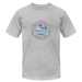 Fresh Coast Prep Tee – Lake Michigan Beach Club | Navy & Red Logo - heather gray