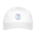 Lake Huron Beach Club Organic Baseball Cap – Navy & Red Logo - white