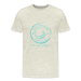 Lake Superior Surf Club Premium Unisex T-Shirt – Aqua Logo | Wild. Wavy. Wonderful. - heather oatmeal