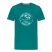 Lake Michigan Beach Club™ Men’s T-Shirt – White Logo - teal