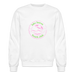 Fresh Coast Prep Crewneck Sweatshirt – Lake Huron Beach Club | Pink & Green Logo - white