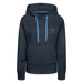 Lake Michigan Beach Club Women’s Premium Hoodie – Navy with Coral Logo - navy