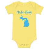 Michi-Baby in Blue Onesie - short sleeve one piece