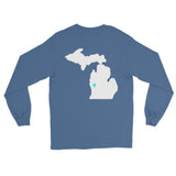 Grand Rapids with Map Long Sleeve Shirt