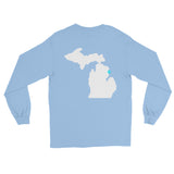 Tawas City with Map Unisex Long Sleeve Shirt