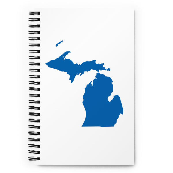 Michigan Mitten Outline Spiral notebook