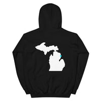 Tawas City with Map Unisex Hoodie