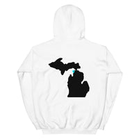 Petoskey with Map Unisex Hoodie in White